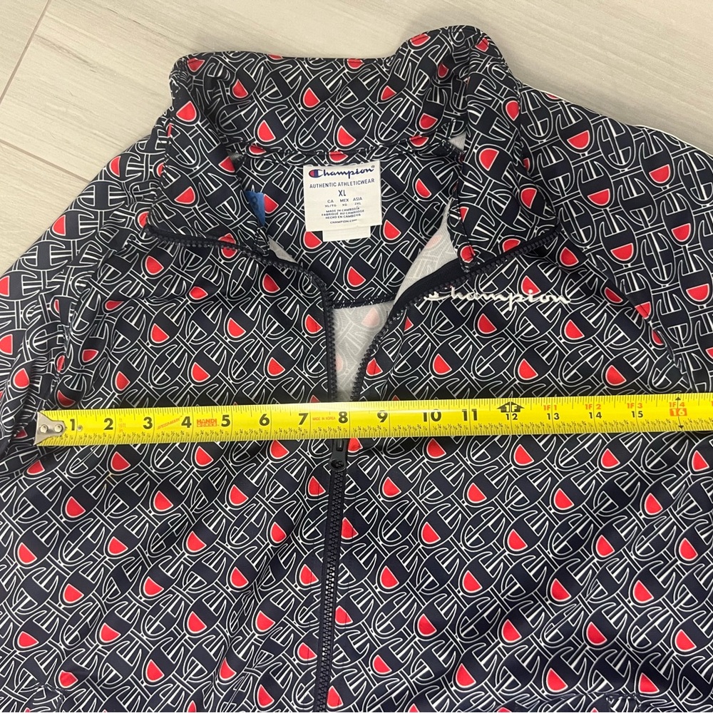 Champion Athleisure Tracksuit Set Navy Monogram‎ Logo Jacket Joggers Streetwear - Picture 11 of 12